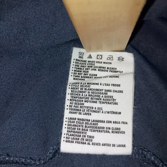 Red Sox Crop Long Sleeve TShirt Blue Women’s Size L - Picture 6 of 16